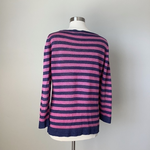 Talbots Linen Long Sleeve Shirt Top L - Picture 11 of 16